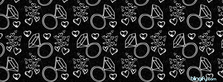 Black And White Hearts facebook cover