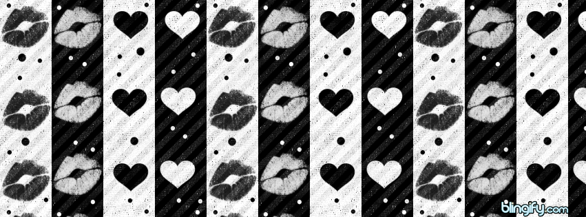 Black And White Love And Kisses facebook cover