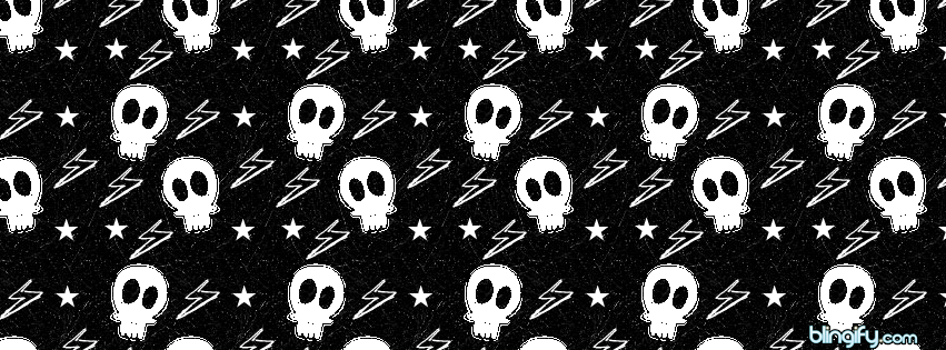 Black And White Skulls facebook cover