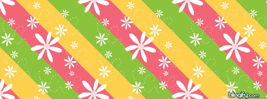 Flower Stripe facebook cover