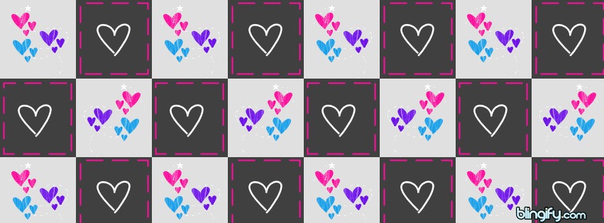 Heart Squares facebook cover