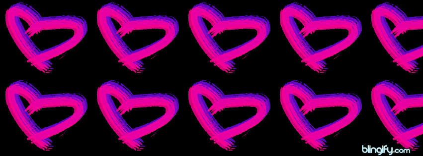 Neon Pink Heart facebook cover