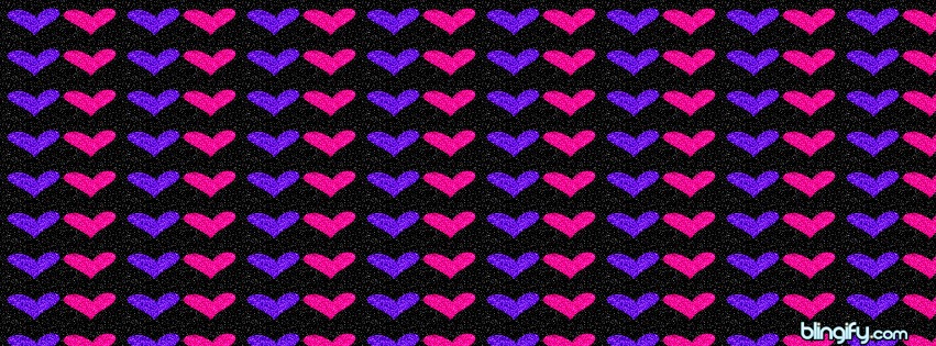 Purple And Pink Hearts facebook cover