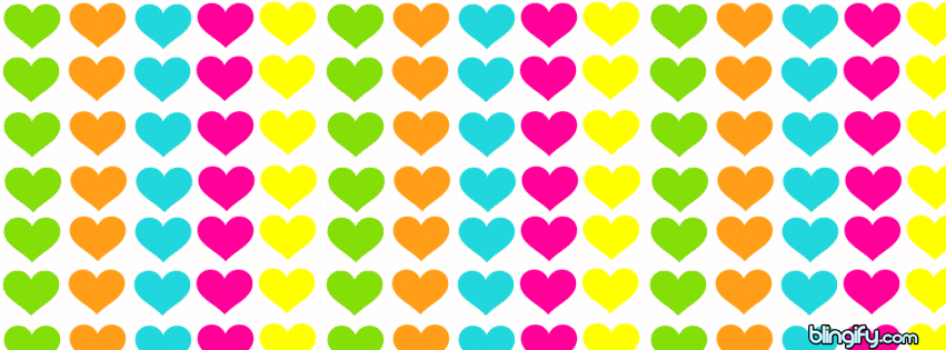 Rainbow Hearts facebook cover