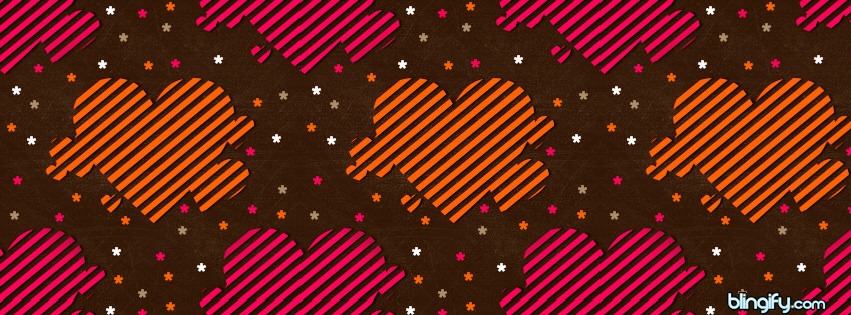 Striped Hearts facebook cover