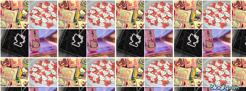 Hello Kitty Icons facebook cover