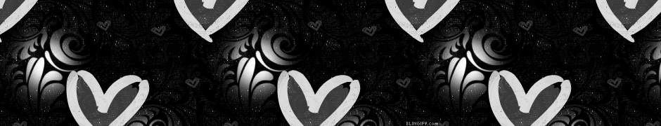 Black And White Hearts google plus cover