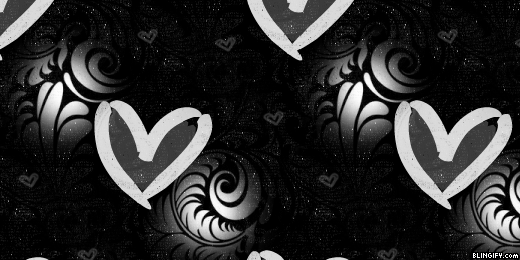 Black And White Hearts google plus cover